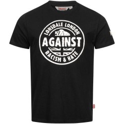 LONSDALE T-Shirt AGAINST RACISM - NEGRA