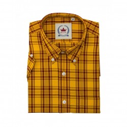 RELCO Camisa Manga Corta Two Tone TONIC - MARRON