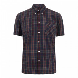 Camisa Manga Corta Button-Down MACK - AZUL