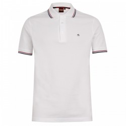 Polo Merc Manga Corta CARD - BLANCO  (Azul y Rojo)