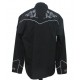 Camisa Rockabilly - NEGRO Con Blanco