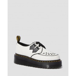 Dr. Martens 24994 CREEPER SHOES SIDNEY Smooth - BLACK / WHITE