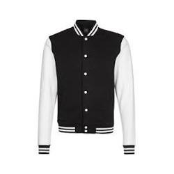 High School Jacket - BLACK / WHITE