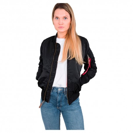 Flight Jacket GIRL MA 1 Bomber BLACK BRIXTON DENDA